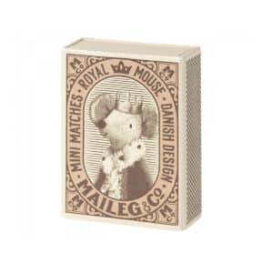 maileg sleepy wakey baby mouse in matchbox rose
