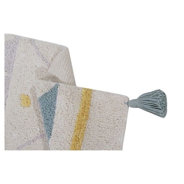 washable rug azteca natural vintage blue look4