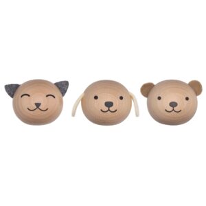 set of 3 wood hooks