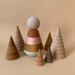 wood stacking toy pastel