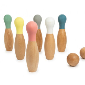 wooden bowling set