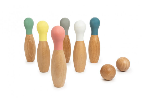 wooden bowling set