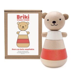 wooden stacking bear corail look1