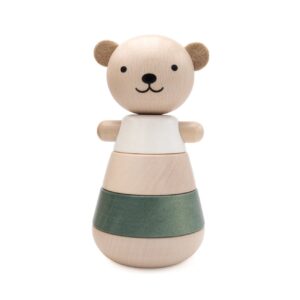 wooden stacking bear grey
