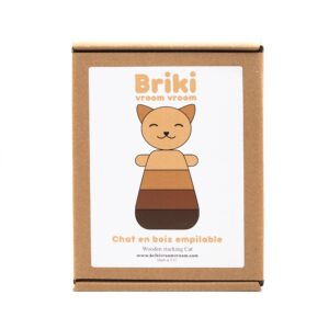 wooden stacking cat