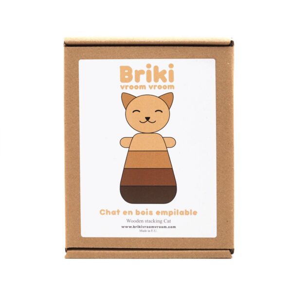 wooden stacking cat