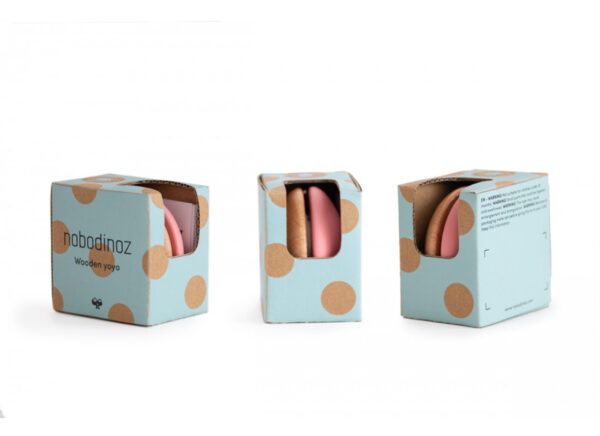 wooden yoyo pink look