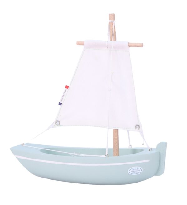 wooden boat toy le misainier water green