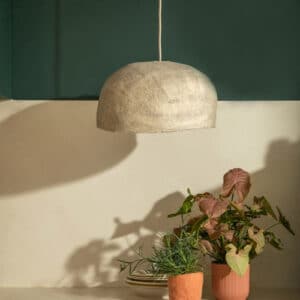 yurt lampshade large light stone and natural