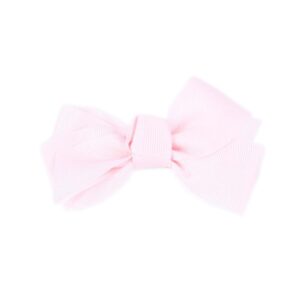 medium hair bow light pink