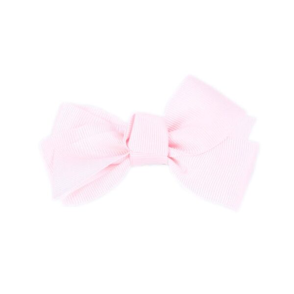 medium hair bow light pink