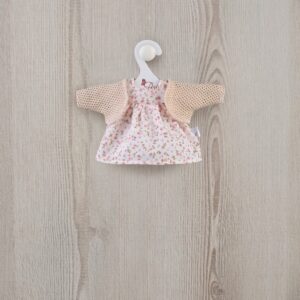 baby doll dress rose flower and beige jacket