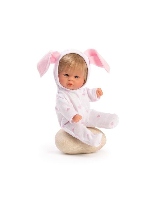baby doll heart pajamas with pink little ears 20cm