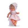 baby doll pink stripe with rose flowers 20cm