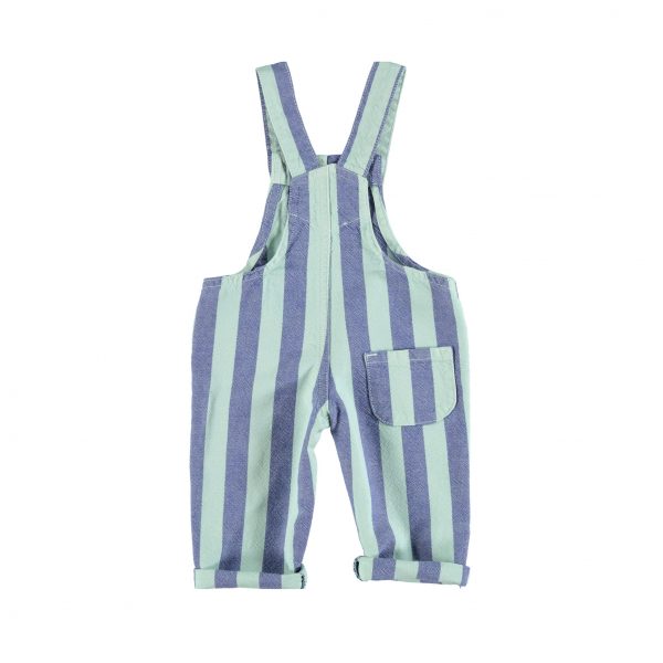 Baby Unisex Dungarees-Blue Stripes - Image 2