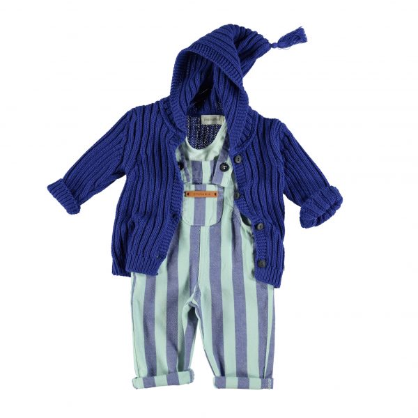 Baby Unisex Dungarees-Blue Stripes - Image 3