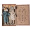 maileg mum and dad mice in cigarbox