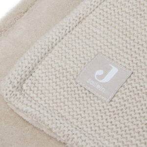 blanket cradle basic knit ivory coral fleece