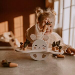 bunny balance wood puzzle