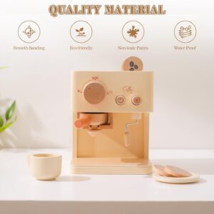 wooden coffee maker set toy