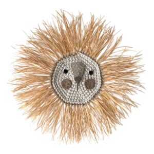 wall decor lion crochet small shinny
