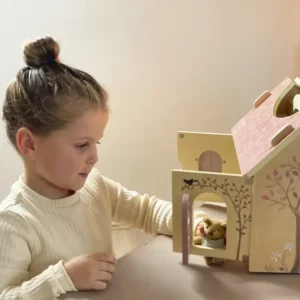 doll house with bears