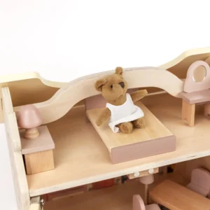 doll house with bears