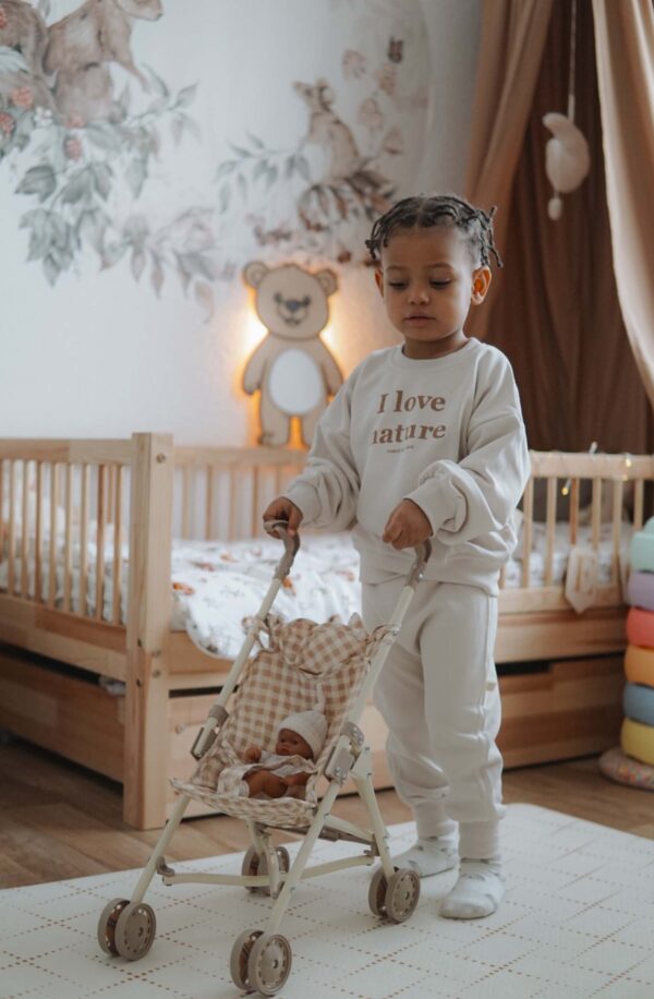 doll stroller toy soft squares