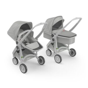 eco stroller carrycot + reversible seat (2in1) grey and grey