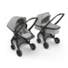 eco stroller carrycot + reversible seat (2in1) black and grey