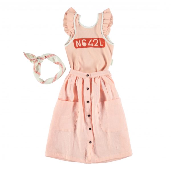 Ribbed Sleeveless Bodysuit-Salmon - Image 2