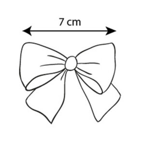 grosgrain bow hair clip aluminum grey