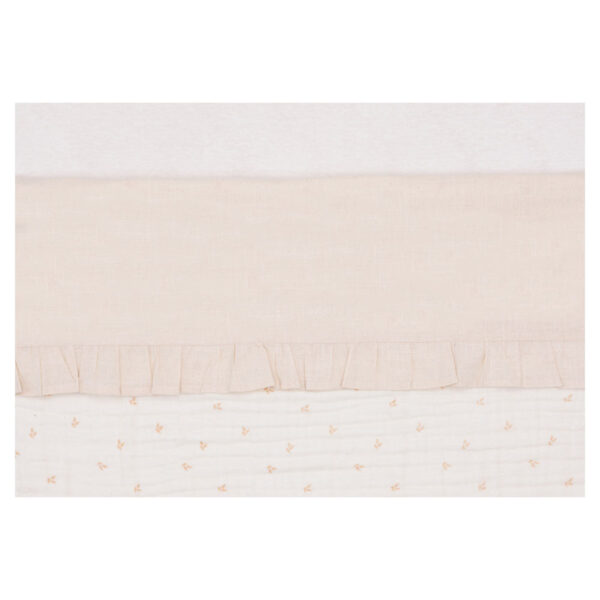 sheet cradle 75x100cm ruffle natural