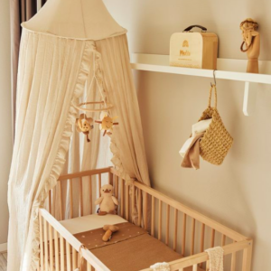canopy vintage ruffle ivory