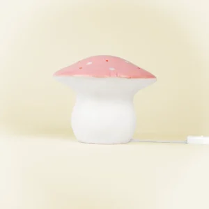 lamp mushroom medium vintage pink