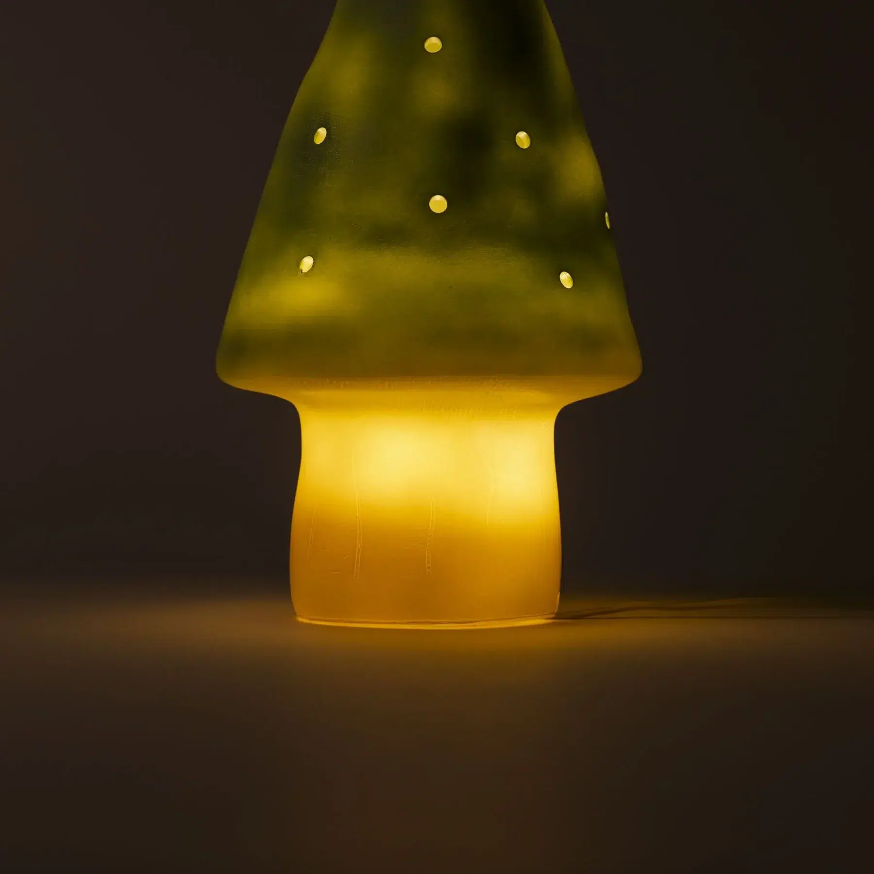 lamp small mushroom almond