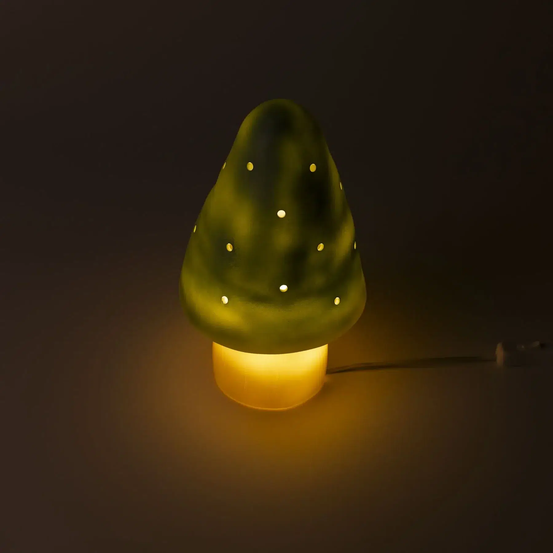 lamp small mushroom almond