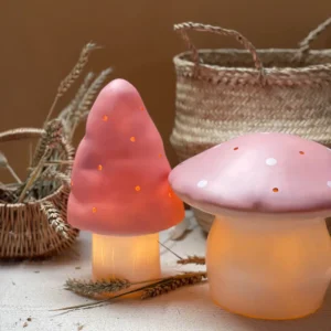 lamp small mushroom vintage pink