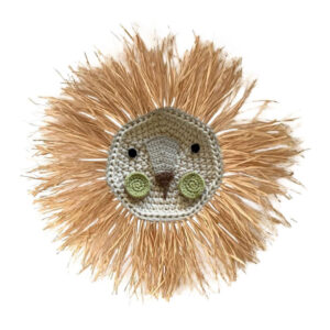 wall decor lion crochet small green apple