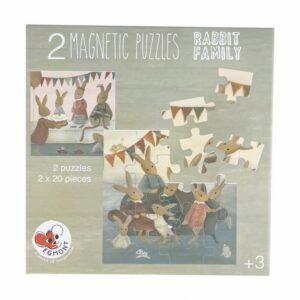 magnetic puzzle rabbit family