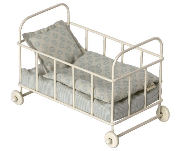 maileg cot bed micro blue
