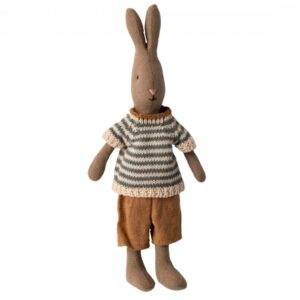maileg rabbit shirt and shorts brown toy size 1