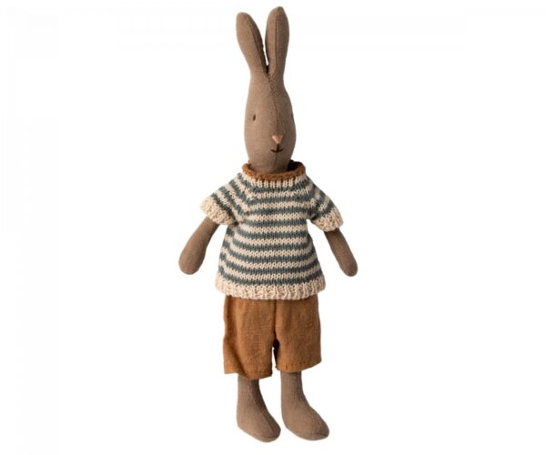 maileg rabbit shirt and shorts brown toy size 1