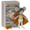 maileg superhero mouse toy in matchbox little brother