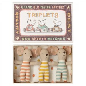 maileg triplets baby mice in matchbox toy