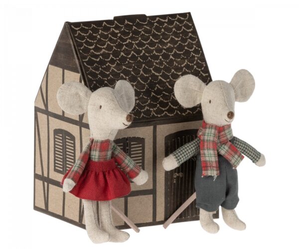 maileg winter mice twins little brother and sister