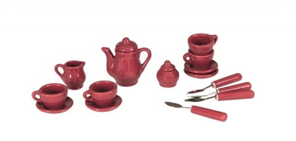 mini porcelain tea set toy cherry