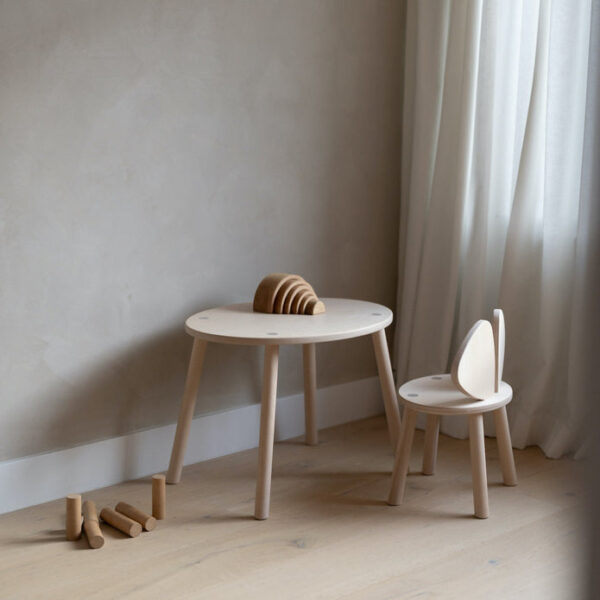 nofred mouse chair and table set natural birch