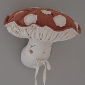 mushroom kids wall decor terracotta