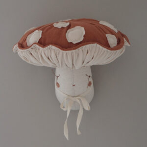 mushroom kids wall decor terracotta